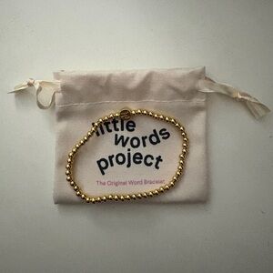NWOT Little Words Project Gold Plated Bracelet Base L/XL